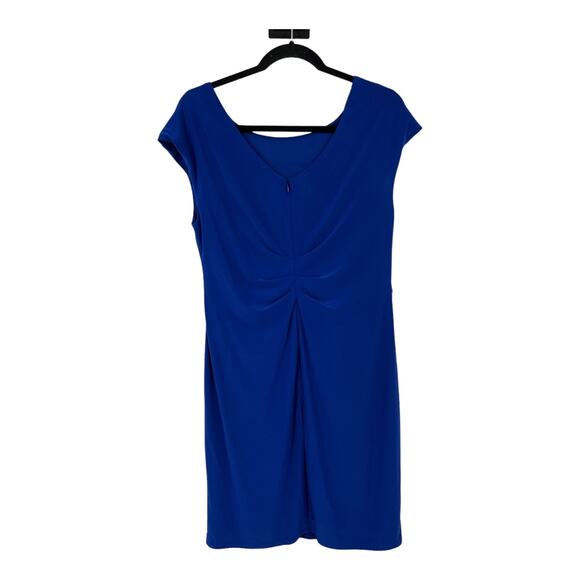 Eliza J dress boat neck cap sleeve blue size 14 - Picture 5 of 9